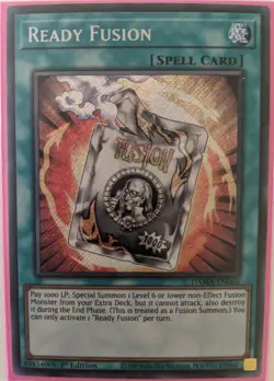 YuGiOh Ready Fusion Secret Rare 1st Edition DAMA-EN066 NM - Image 1