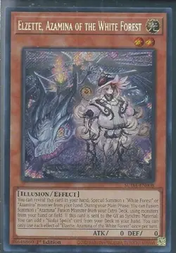 Yugioh! Elzette, Azamina of the White Forest - SUDA-EN008 - Secret Rare - 1st NM - Image 1