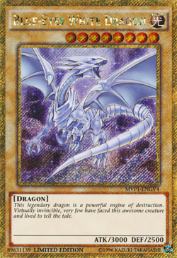 Blue-Eyes White Dragon - MVP1-ENGV4 Secret Gold Rare Limited Ed NM - Yugioh - Image 1