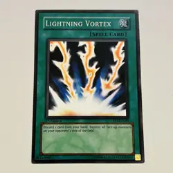 Yugioh 1st Edition Lightning Vortex FET-EN040 Flaming Eternity Super Rare Foil - Image 1