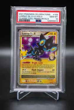 Luxray GL Lv.X PSA 10 Gem Mint 2021 Pokemon Celebrations #109 Classic Holo Card - Image 1