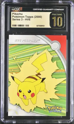 CGC 10 PRISTINE Pikachu 2000 Series 3 Topps HV6 Pokemon Card - Image 1