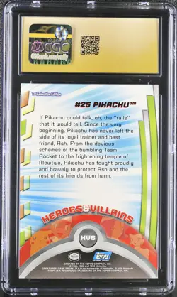 CGC 10 PRISTINE Pikachu 2000 Series 3 Topps HV6 Pokemon Card - Image 2