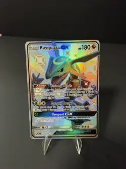 Rayquaza GX 177a/168 Hidden Fates Alternate Art Shiny Pokemon Card - Image 2