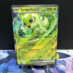 Pokemon TCG Scarlet & Violet SVP Sprigatito EX Black Star Promo Card 087 - Image 1