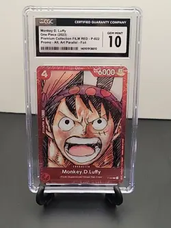 Monkey D Luffy One Piece Premium Card Collection Film Red English 2023 CGC 10 - Image 1