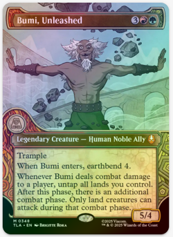 1 x Bumi, Unleashed - Showcase - TLA - LP - FOIL - MTG - Image 1