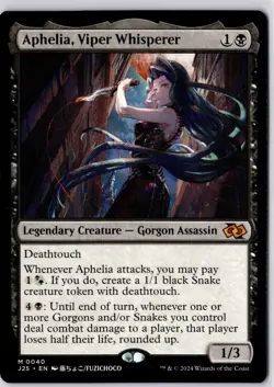Aphelia, Viper Whisperer (Anime) Foundations Jumpstart Regular NM Mythic 0040 - Image 1