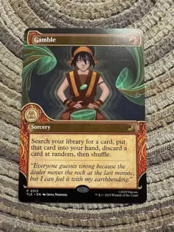 GAMBLE [Borderless] - Promo - TLE Avatar Eternal MTG ATLA #0312 - Image 1
