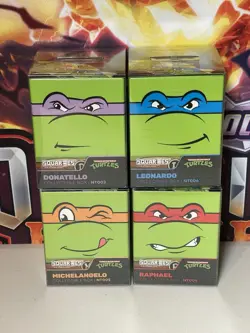 NEW DONATELLO RAPHAEL MICHELANGELO LEONARDO SQUAROES 100+ DECK BOX TMNT - Image 1
