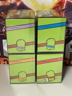 NEW DONATELLO RAPHAEL MICHELANGELO LEONARDO SQUAROES 100+ DECK BOX TMNT - Image 2