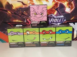NEW DONATELLO RAPHAEL MICHELANGELO LEONARDO KRANG SQUAROES 100+ DECK BOX TMNT - Image 1