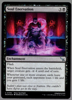 Soul Enervation 0106 Uncommon Foil Murders at Karlov Manor MTG Near Mint - Image 1