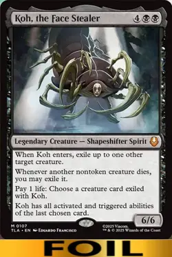 1x - Koh, the Face Stealer - FOIL #107 - Avatar: The Last Airbender - NM MTG - Image 1