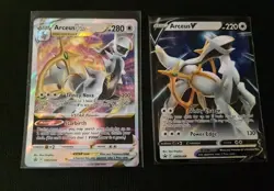 LP Arceus V & Arceus VSTAR SWSH306 SWSH307 Black Star Promo Pokemon TCG - Image 1