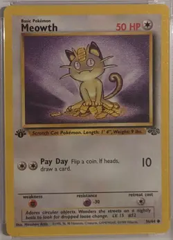 Meowth 56/64 PSA 2 POP 6 1st Edition 1999 Pokemon Jungle Base Set Cert: 54923446 - Image 2