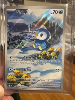Pokemon TCG Piplup 98/94 Phantasmal Flames Illustration Rare Mega Evolution - Image 1