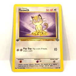 Meowth 56/64 1st Edition Jungle 1999 Pokemon WOTC TCG MP - Image 1