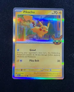 2023 Pokemon TCG English Paldea Evolved PALEN 062/193 Pikachu Holo M10 - Image 1