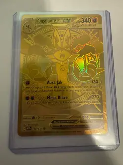 Pokemon TCG: Mega Evolution (MEG/ME01): Mega Lucario EX 188/132 Gold Foil - Image 1