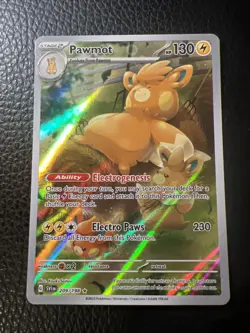 # Pawmot 209/198 Pokemon Scarlet & Violet Illustration Rare Holo PACK FRESH NM - Image 1