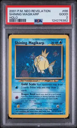 PSA 2 Shining Magikarp Holo #66 2001 Pokemon Neo Revelation Secret Rare Good - Image 1