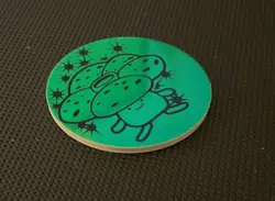 Vintage 1999 Vileplume Green Holo Foil Nintendo Pokemon Jungle WOTC Coin - Image 2