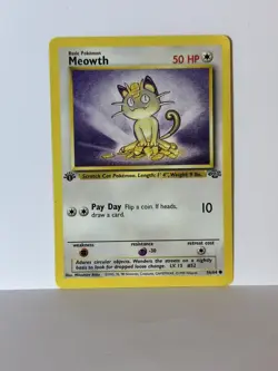 Pokemon TCG Meowth Jungle 56/64 Regular 1st Edition - Image 1
