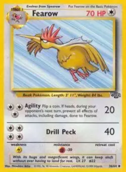 Hero Deal, English - 4 x Pokemon Fearow - 36/64 - Uncommon - Unlimited Edition J - Image 1