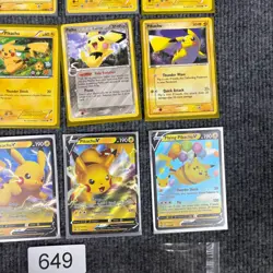 Pikachu Pokemon Card Lot 16 Cards Mix Holo V Flying Pikachu V Detective Pichu - Image 5