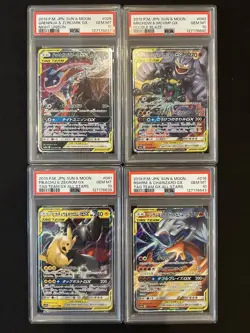 PSA 10 Pokemon Card Game Japanese Tag Team GX RR 4 Card Set Bulk Holo - Image 1