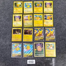 Pikachu Pokemon Card Lot 16 Cards Mix Holo V Flying Pikachu V Detective Surfing - Image 1