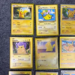 Pikachu Pokemon Card Lot 16 Cards Mix Holo V Flying Pikachu V Detective Surfing - Image 2