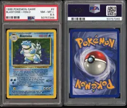 1999 POKEMON GAME BLASTOISE HOLO CARD 2/102 BASE SET PSA 8.5 NM-MT+ - Image 3