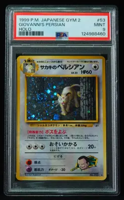 Giovanni's Persian 53 PSA Mint 9 Japanese Gym 2 Pokemon Card - Image 1