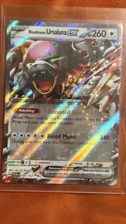 Pokemon TCG Bloodmoon Ursaluna EX Twilight Masquerade Card 141/167 - Image 2