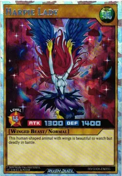 HARPIE LADY Rush Duel Holo YuGiOh YU GI OH Custom Collectible Card - Image 1
