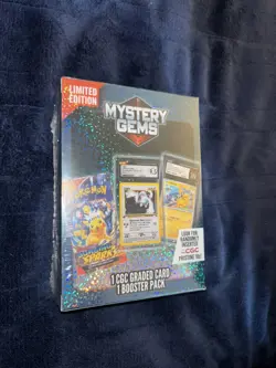 2025 Mystery Gems Limited Edition Pokemon CGC Graded Card & Booster Pack Sealed - Image 1