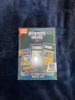 2025 Mystery Gems Limited Edition Pokemon CGC Graded Card & Booster Pack Sealed - Image 2