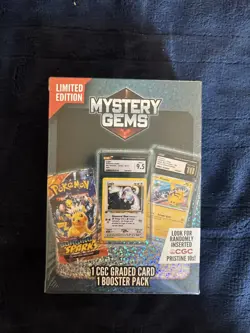 2025 Mystery Gems Limited Edition Pokemon CGC Graded Card & Booster Pack Sealed - Image 4