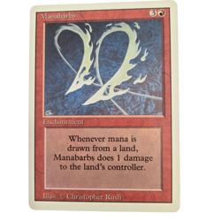 MTG Manabarbs Revised 3ED Rare Red Enchantment Magic the Gathering LP - Image 1