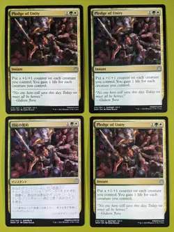 Pledge of Unity x4 War of the Spark 4x Magic the Gathering MTG 1 Japanese - Image 1