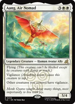 x1 Aang, Air Nomad - 210 - Foil R MTG Avatar: The Last Airbender: Eternal M/NM, - Image 1