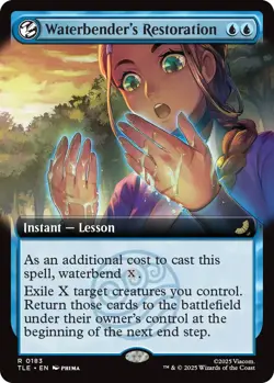 x1 Waterbender's Restoration - Extended Art R MTG Avatar: The Last Airbender: Et - Image 1