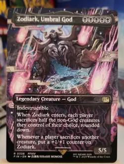 MTG... Zodiark, Umbral God - Final Fantasy MTG - Borderless Regular NEW - Image 1