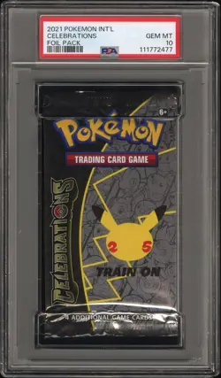 2021 POKEMON INT'L CELEBRATIONS FOIL PACK FOIL PACK PSA 10 - Image 1