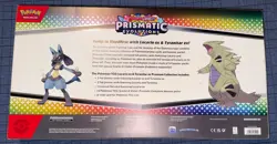 Pokemon Scarlet & Violet Prismatic Evolutions Lucario & Tyranitar ex Premium Col - Image 5