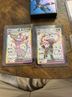 Pokemon TCG Umbreon Ex Espeon Ex Svp 175 176 Promo Pair NM Prismatic Evolution - Image 1