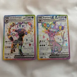 Pokemon TCG Umbreon Ex Espeon Ex Svp 175 176 Promo Pair NM Prismatic Evolution - Image 2