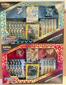Pokemon Crown Zenith Shiny Zacian & Zamazenta Premium Figure Collection Box (2) - Image 1